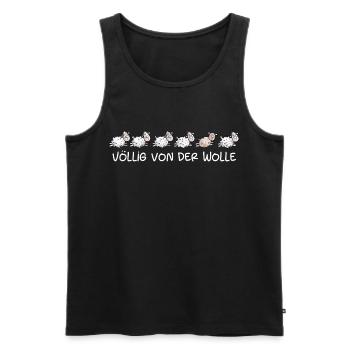Völlig Von Der Wolle Schaf I Schafe Herde - Männer Premium Bio Tank Top - Schwarz - Vorne - Michal (187cm)