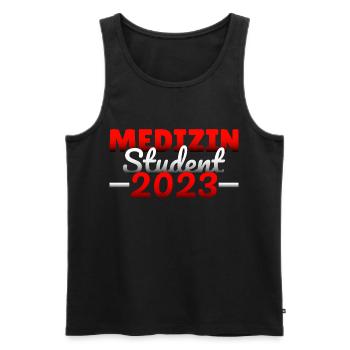 Medizin Student 2023 Universität studieren Doktor - Männer Premium Bio Tank Top - Schwarz - Vorne - Michal (187cm)