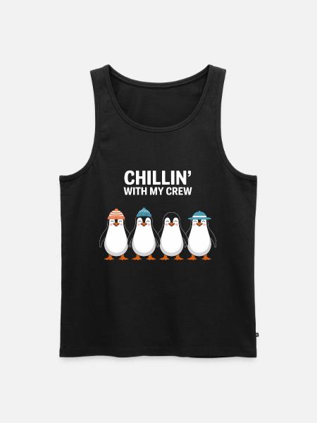 Chillin' mit meiner Crew - Männer Premium Bio Tank Top - Schwarz