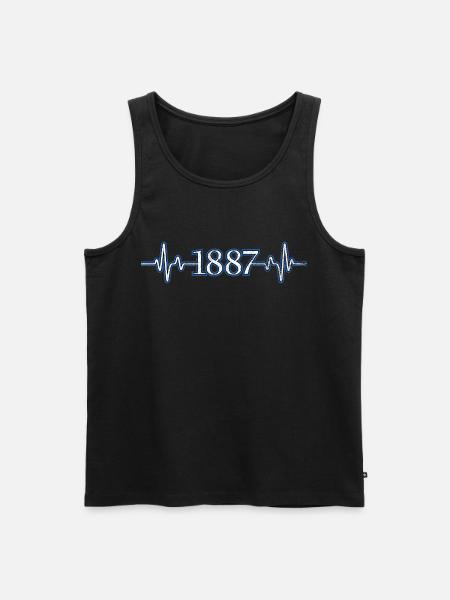 1887 Liebe - Männer Premium Bio Tank Top - Schwarz