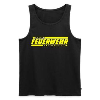 Volunteer Fire Brigade – Home Visits - Men's Premium Organic Tank Top - black - Front - AI Model Male 178 light (178cm)