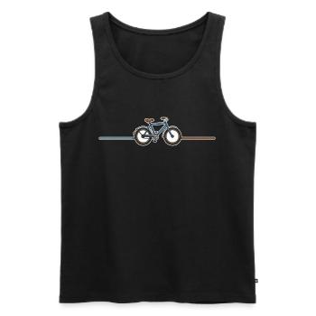 Retro Fahrrad  - Männer Premium Bio Tank Top - Schwarz - Vorne - AI Model Male 178 light (178cm)