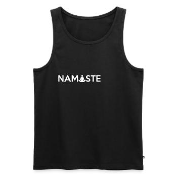 Namaste Yoga Mediation Meditate Yoga Gift - Men's Premium Organic Tank Top - black - Front - AI Model Male 178 light (178cm)