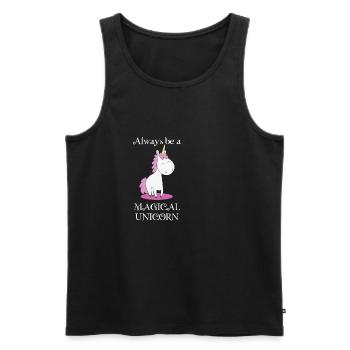 Unicorn Funny Unicorn Unicorn Gift - Men's Premium Organic Tank Top - black - Front - Michal (187cm)