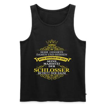 Schlosser majesty excellence say idée cadeau - Débardeur bio Premium Homme - noir - Devant - Michal (187cm)