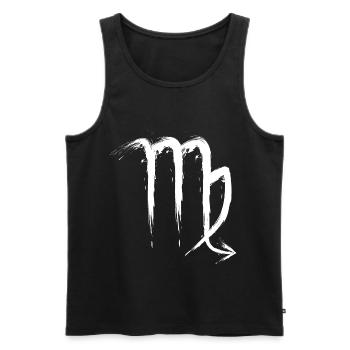 Skorpion Sternzeichen Scorpio Design Symbol Weiß - Débardeur bio Premium Homme - noir - Devant - AI Model Male 178 light (178cm)