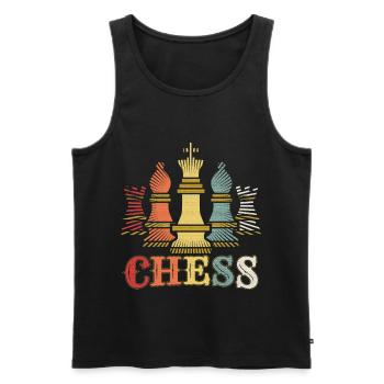Schach - Männer Premium Bio Tank Top - Schwarz - Vorne - Michal (187cm)
