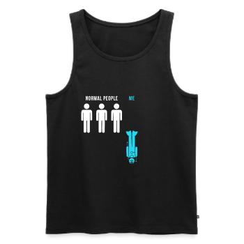 Gift diver - Men's Premium Organic Tank Top - black - Front - AI Model Male 178 light (178cm)
