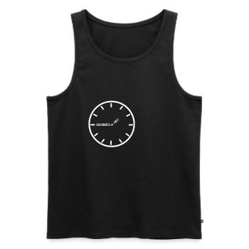 Dreiviertel Ossi Uhrzeit DDR Uhr Zeiten Geschenk - Männer Premium Bio Tank Top - Schwarz - Vorne - Michal (187cm)