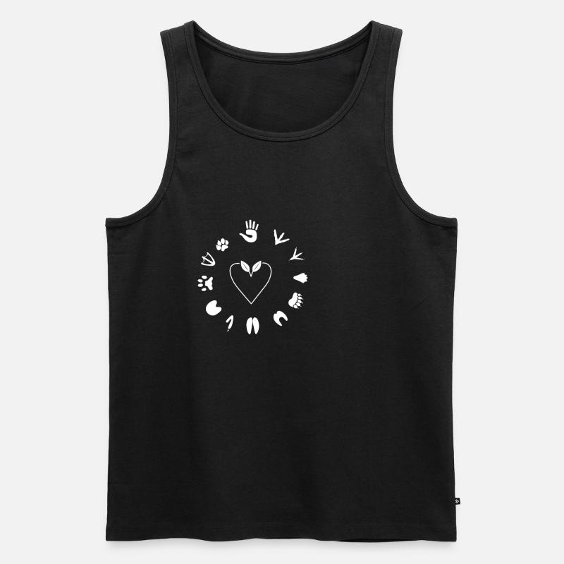 Tierfreund Geschenk - Männer Premium Bio Tank Top - Schwarz
