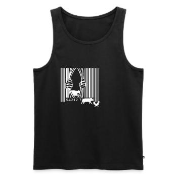 Animal protection gift - Men's Premium Organic Tank Top - black - Front - Michal (187cm)