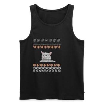 Cat Memes - Men's Premium Organic Tank Top - black - Front - AI Model Male 178 light (178cm)