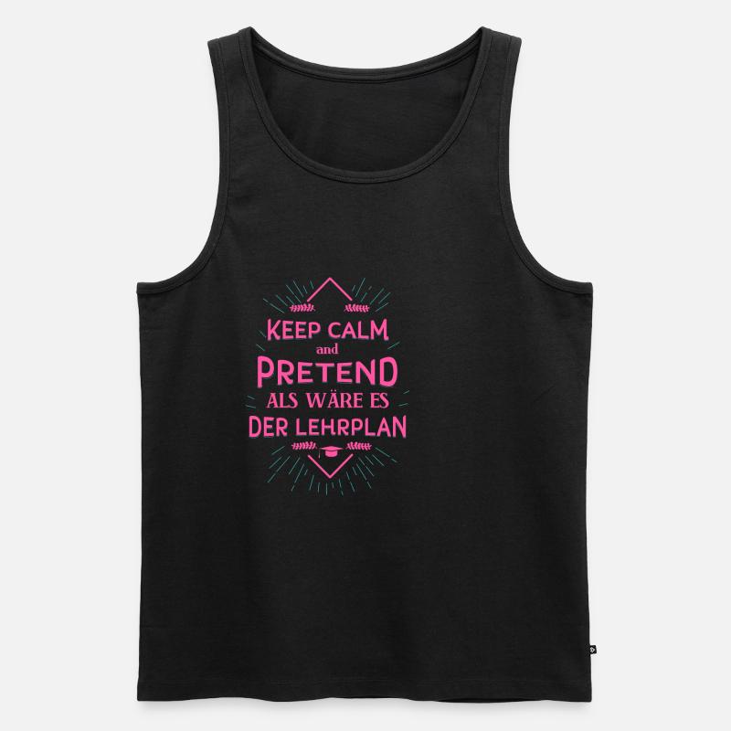 Lehrerin Spruch - Männer Premium Bio Tank Top - Schwarz