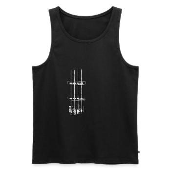 Bass player - Men's Premium Organic Tank Top - black - Front - Michal (187cm)
