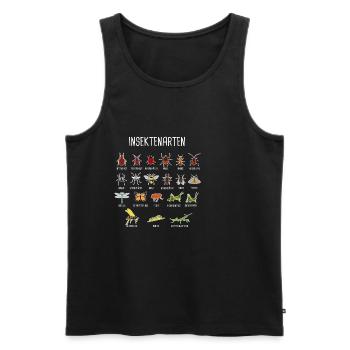 Insekten-Arten - Männer Premium Bio Tank Top - Schwarz - Vorne - Michal (187cm)