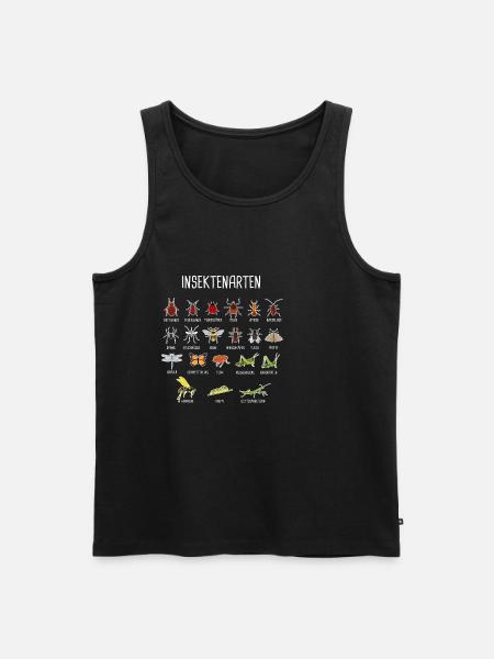 Insekten-Arten - Männer Premium Bio Tank Top - Schwarz