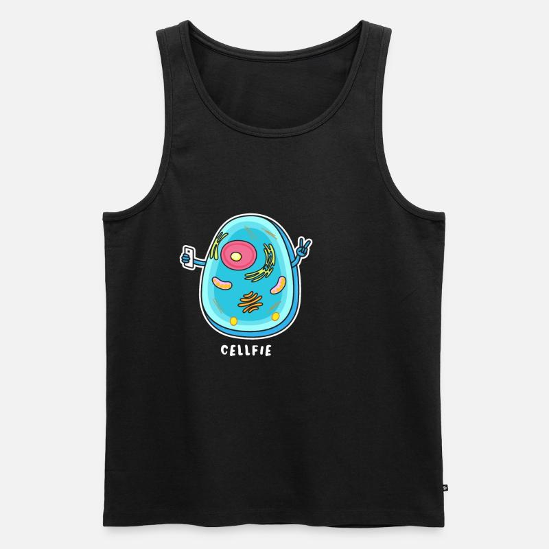 Cellfie - Männer Premium Bio Tank Top - Schwarz