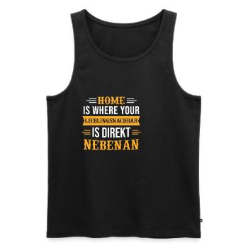 Nachbarschaft Design für deinen Nachbarn - Männer Premium Bio Tank Top - Schwarz - Vorne - AI Model Male 178 light (178cm)