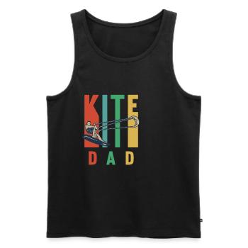 Kitesurfen Design für einen Kite-Surfer Papa - Männer Premium Bio Tank Top - Schwarz - Vorne - Michal (187cm)