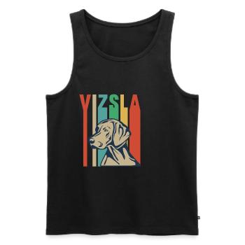 Vizsla design for a Magyar Vizsla owner - Men's Premium Organic Tank Top - black - Front - AI Model Male 178 light (178cm)