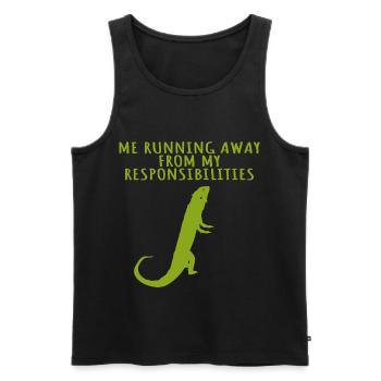 bartagame agame ich laufe vor meiner verantwortung - Männer Premium Bio Tank Top - Schwarz - Vorne - Michal (187cm)
