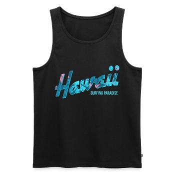 Hawaii Surfing Paradise Tropic - Männer Premium Bio Tank Top - Schwarz - Vorne - AI Model Male 178 light (178cm)