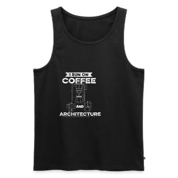 Architecture Nerd Saying for an Architect - Men's Premium Organic Tank Top - black - Front - Michal (187cm)