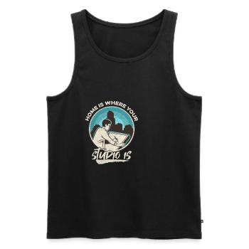 Architecture Nerd Saying for an Architect - Men's Premium Organic Tank Top - black - Front - Michal (187cm)