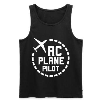 Rc Avion pilote pilote modèle de vol - Débardeur bio Premium Homme - noir - Devant - AI Model Male 178 light (178cm)