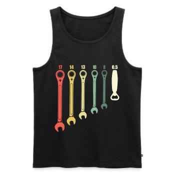 Car Mechanic Gift - Men's Premium Organic Tank Top - black - Front - AI Model Male 178 light (178cm)