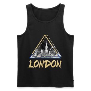 London Uk UK England Skyline City - Men's Premium Organic Tank Top - black - Front - Michal (187cm)