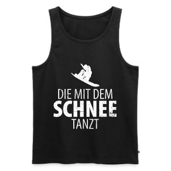 Snowboarding Snowboarder Snowboard Damen - Männer Premium Bio Tank Top - Schwarz - Vorne - AI Model Male 178 light (178cm)