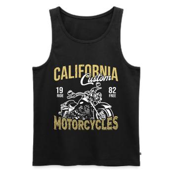 California Custom Motorcycles - Men's Premium Organic Tank Top - black - Front - AI Model Male 178 light (178cm)