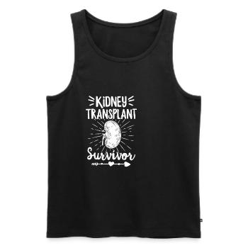 Kidney Transplant Survivor Design for a Kidney - Men's Premium Organic Tank Top - black - Front - AI Model Male 178 light (178cm)