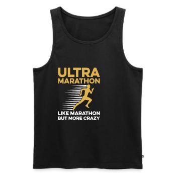 Ultramarathon-Design für einen Ultraläufer - Männer Premium Bio Tank Top - Schwarz - Vorne - Michal (187cm)