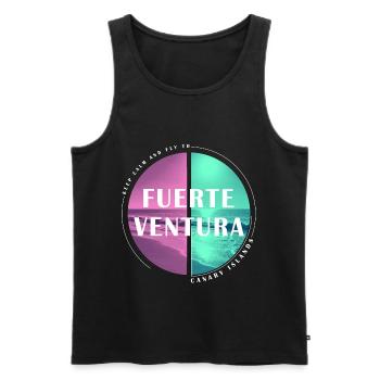 Fuerteventura Canary Islands Canary Islands Summer - Men's Premium Organic Tank Top - black - Front - AI Model Male 178 light (178cm)
