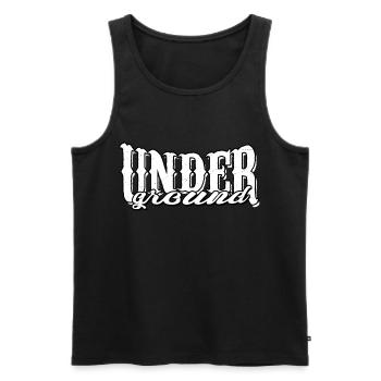 underground ghetto hip hop oldschool street urban - Men's Premium Organic Tank Top - black - Front - AI Model Male 178 light (178cm)
