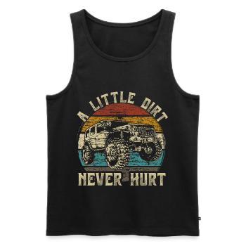 Off Road Geländewagen 4x4 Allrad Auto Retro - Männer Premium Bio Tank Top - Schwarz - Vorne - AI Model Male 178 light (178cm)