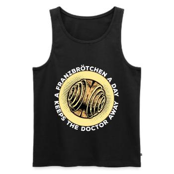 Franzbrötchen Hamburg Hamburch Gebäck Souvenir - Männer Premium Bio Tank Top - Schwarz - Vorne - Michal (187cm)