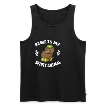 Kiwi is my spirit animal Quote for a Kiwi Lover - Männer Premium Bio Tank Top - Schwarz - Vorne - Michal (187cm)