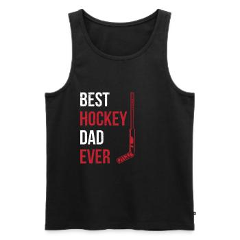Best Hockey Dad ever Quote for your Hockey Dad - Männer Premium Bio Tank Top - Schwarz - Vorne - Michal (187cm)