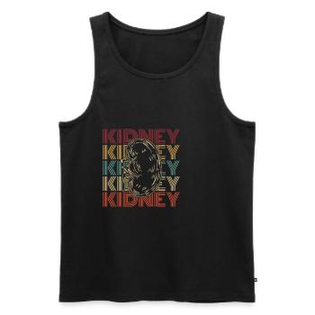 KIDNEY Quote für einen Organspender - Männer Premium Bio Tank Top - Schwarz - Vorne - Michal (187cm)