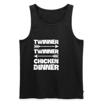 Twinner Twinner Huhn Abendessen Zitat für eine - Männer Premium Bio Tank Top - Schwarz - Vorne - Michal (187cm)