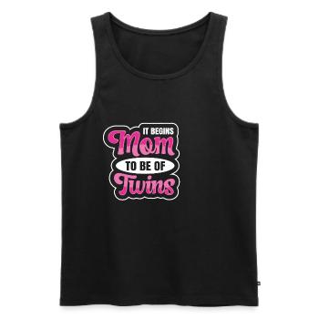 Twins Mom Zitat für eine zukünftige Mutter von - Männer Premium Bio Tank Top - Schwarz - Vorne - Michal (187cm)