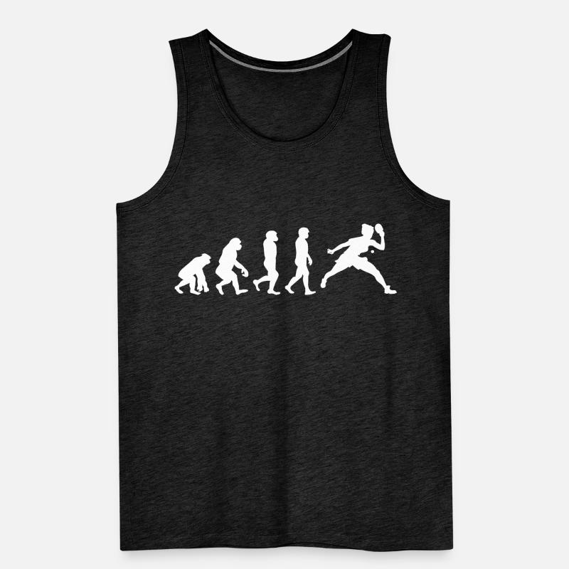 Ping Pong Table Tennis Paddle Player Evolution Men's Premium Organic Tank Top