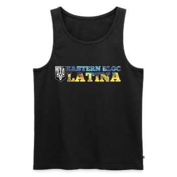 Bloc de l’Est Latina Ukraine Ukraine Cadeau - Débardeur bio Premium Homme - noir - Devant - AI Model Male 178 light (178cm)