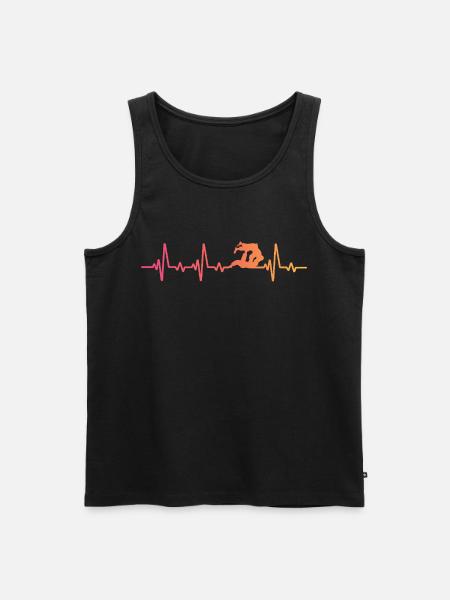 Jiu Jitsu Sunset Heartbeat Jiu-jitsu - Men's Premium Organic Tank Top - black