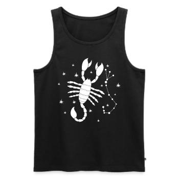Sternzeichen Skorpion Geschenk Horoskop Astrologie - Männer Premium Bio Tank Top - Schwarz - Vorne - Michal (187cm)