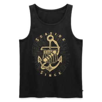 Seaside since 1975 - Débardeur bio Premium Homme - noir - Devant - Michal (187cm)