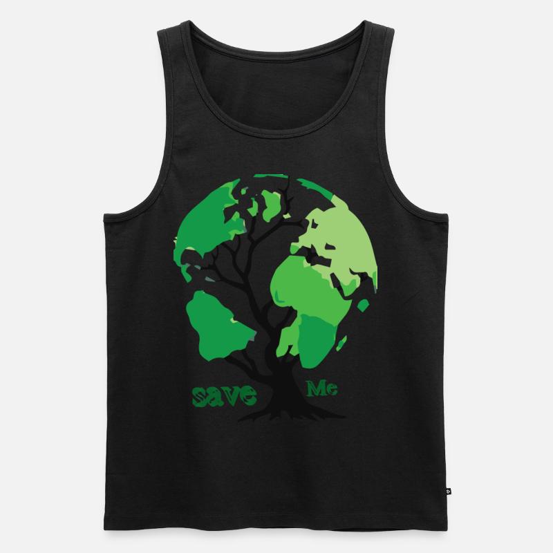save the planet - Männer Premium Bio Tank Top - Schwarz
